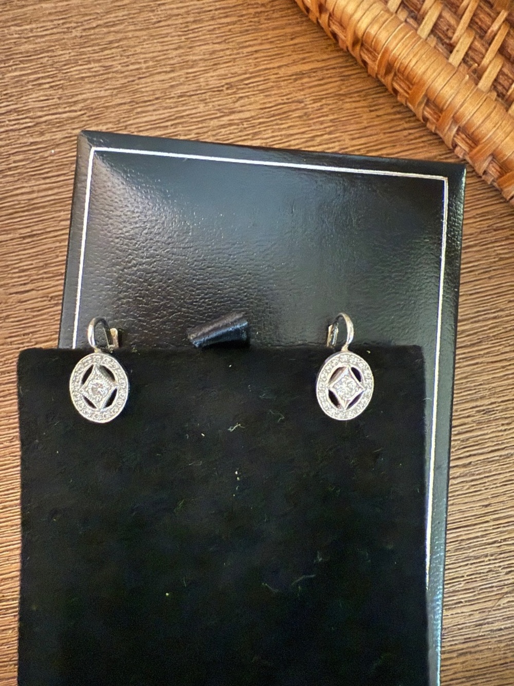 Cathy Waterman wire Platinum & Diamond earrings